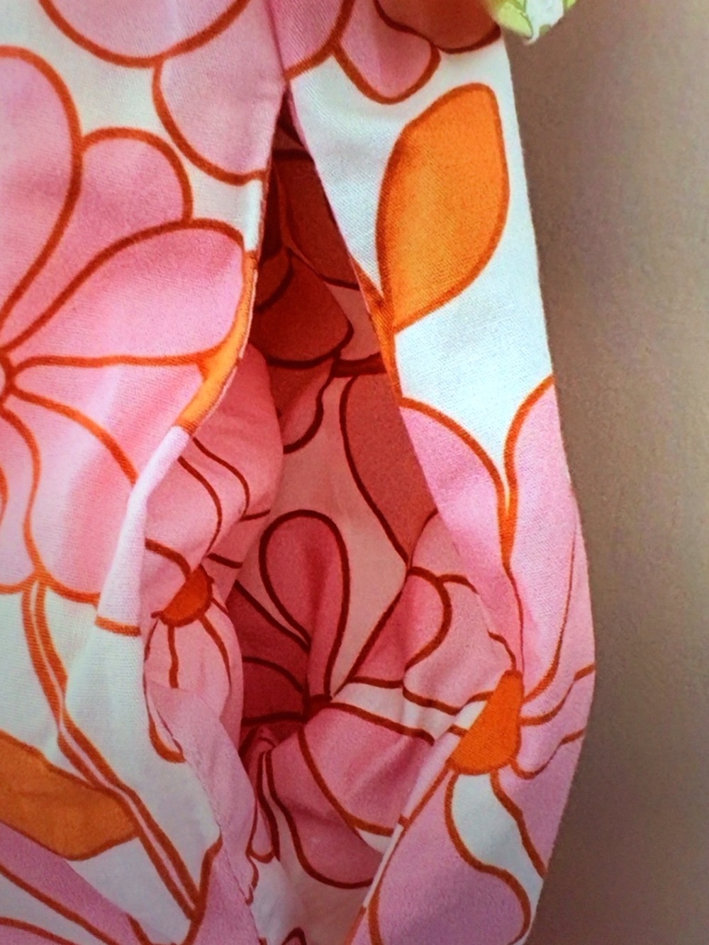 Floral Tie-Strap Sundress in Pink & Orange - Picture 4 of 13